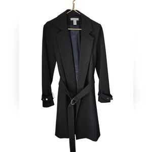 H&M - Black Trench Coat - Size 4